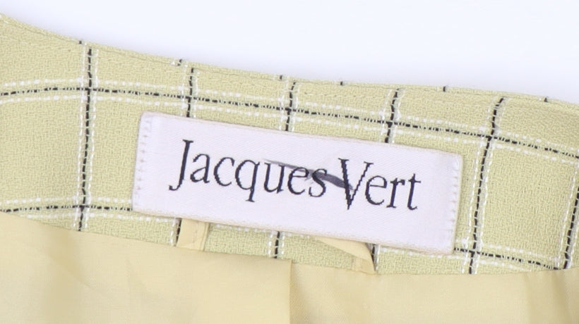 Jacques Vert Women's Yellow Blazer, Size 12, Check Pattern