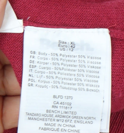 Bench Red Knit Pullover Jumper size XL