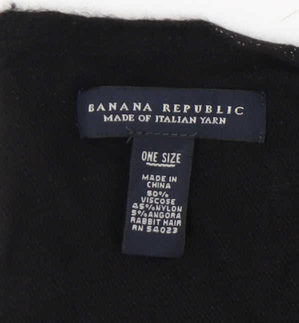 Banana Republic Women's Black Scarf - Viscose, Angora Blend