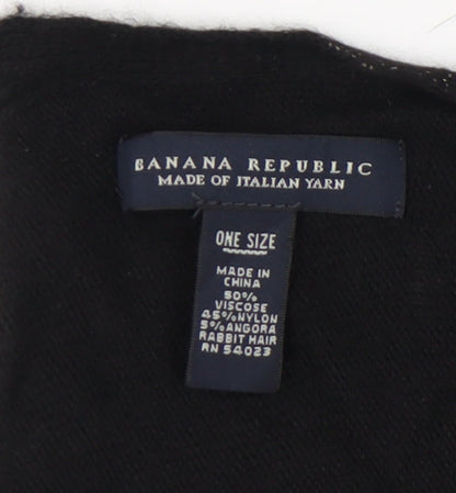 Banana Republic Women's Black Scarf - Viscose, Angora Blend