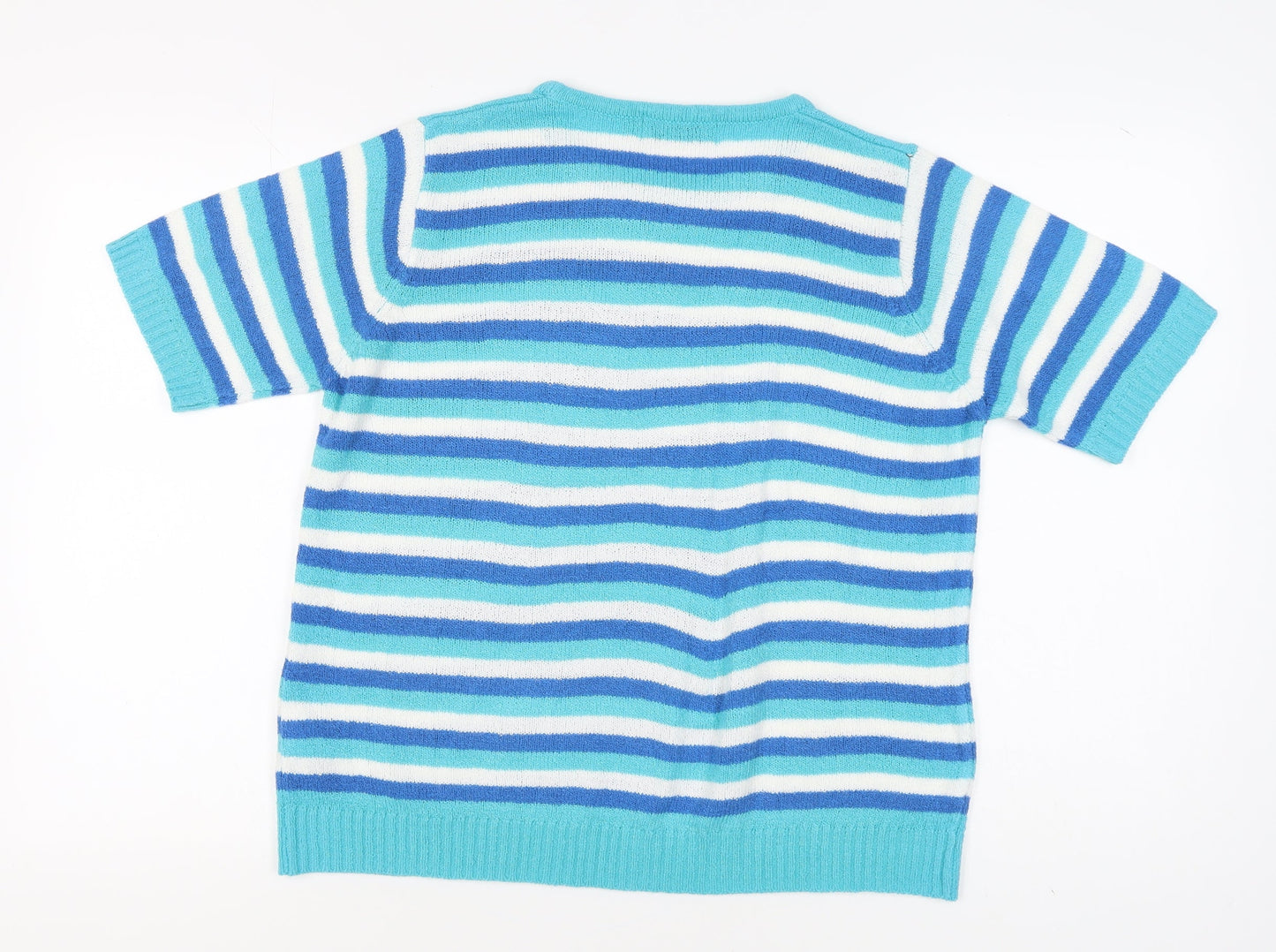 Honor Millburn Women's Blue Striped Pullover Jumper M