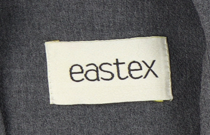 Womens UK Size 10 Eastex Grey Basic Button-Up
