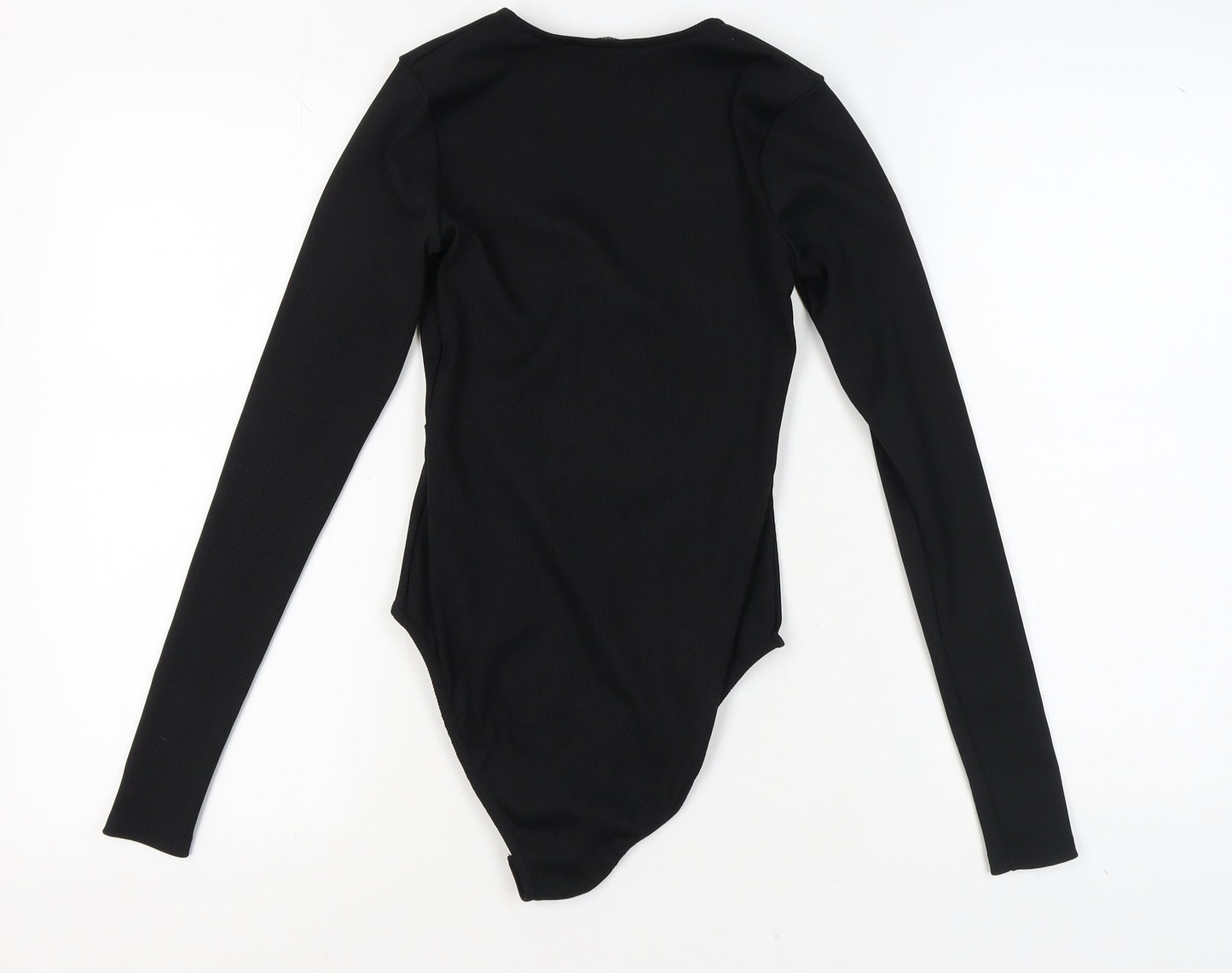 Firetrap Women's Black Bodysuit XS V-Neck Long Sleeve