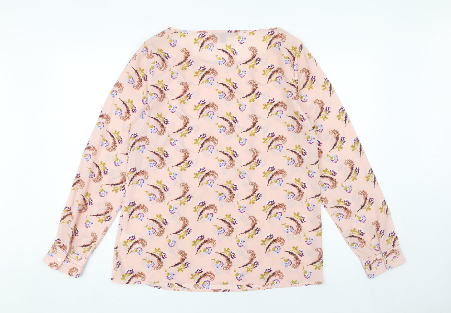 Banana Republic Women's Pink Floral Blouse, M, Spring Chic