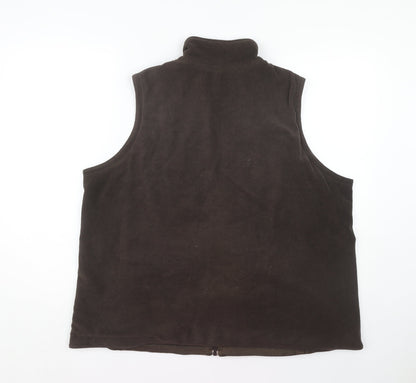 Womens UK Size XL Lands' End Brown Gilet