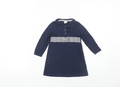 Jasper Conran Girls Blue Shirt Dress 18-24 Months