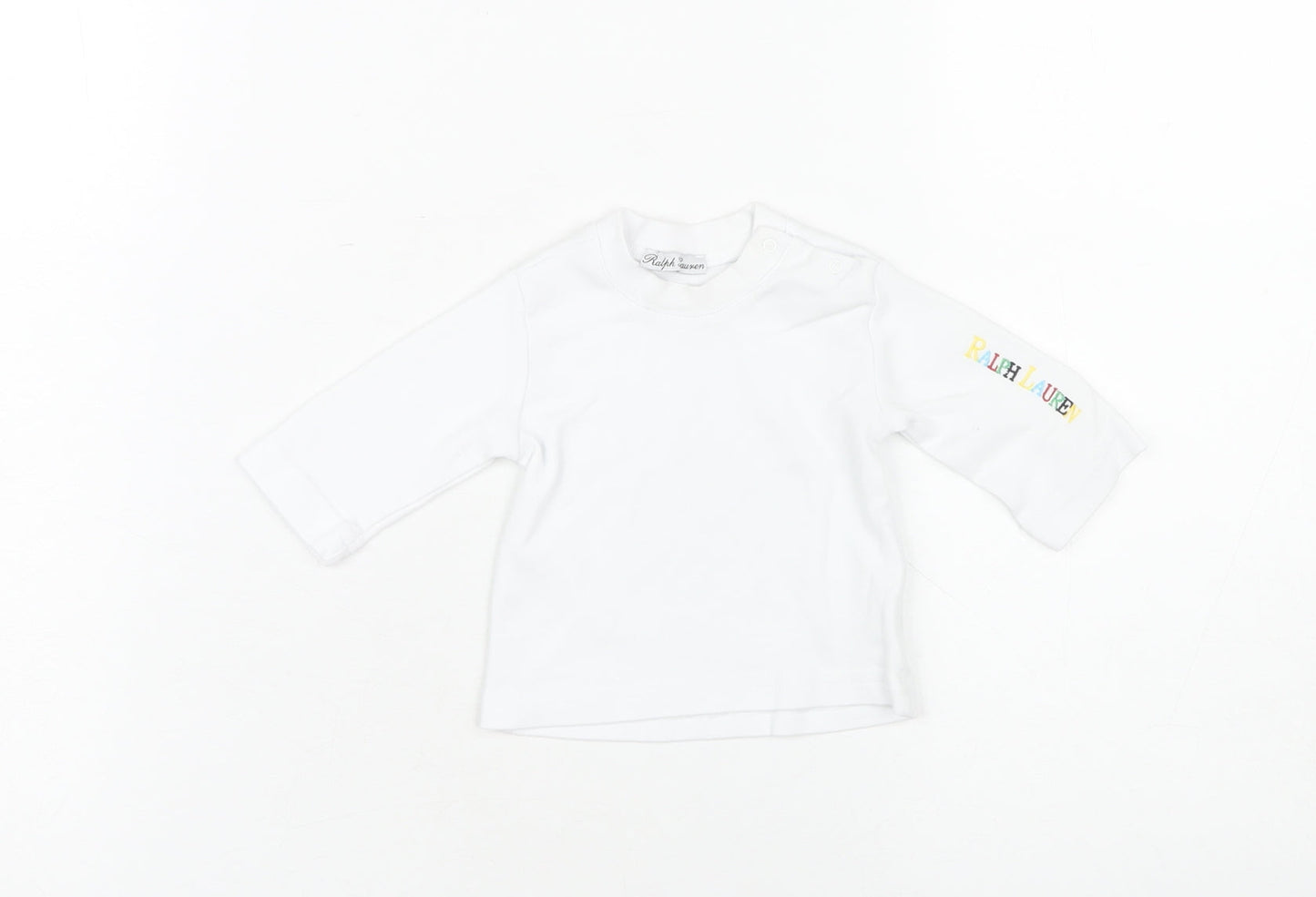 Ralph Lauren Unisex Baby White Long Sleeve Top