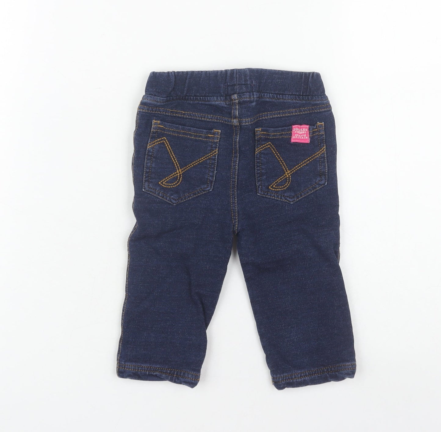 Joules Unisex Baby Blue Jogger Jeans, 9-12 Months, Elastic Waist