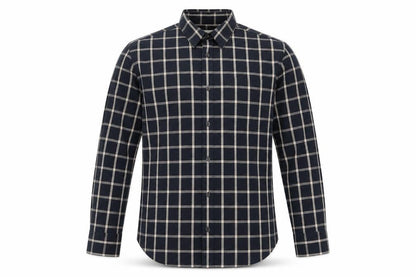 Jasper Conran Men's Blue Check Long Sleeve Shirt M