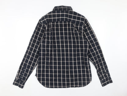 Jasper Conran Men's Blue Check Long Sleeve Shirt M