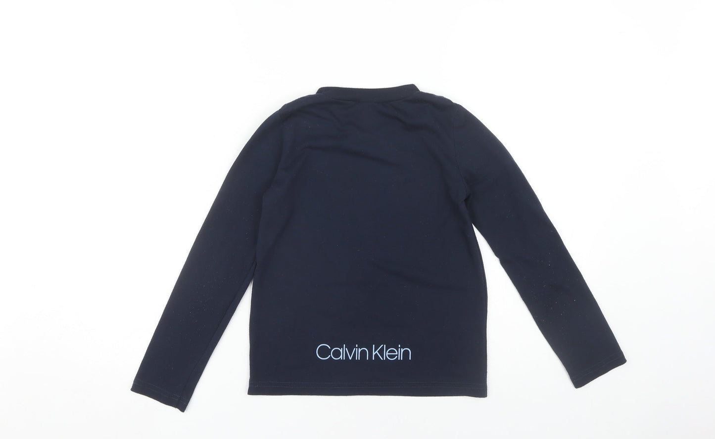 Calvin Klein Boys Blue Graphic Print Long Sleeve T-Shirt M