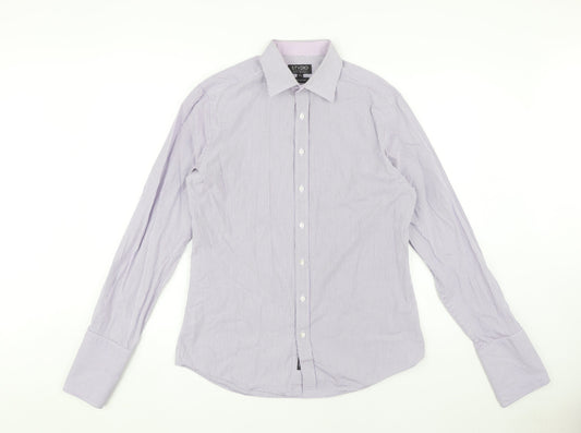 Mens UK Collar Size 15.5 Jeff Banks Smart Purple  Dress Shirt