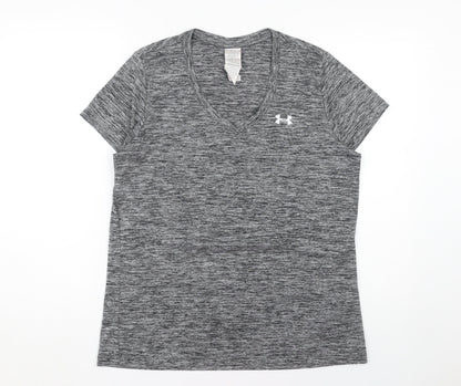 Under Armour Women's Grey T-Shirt - Size L