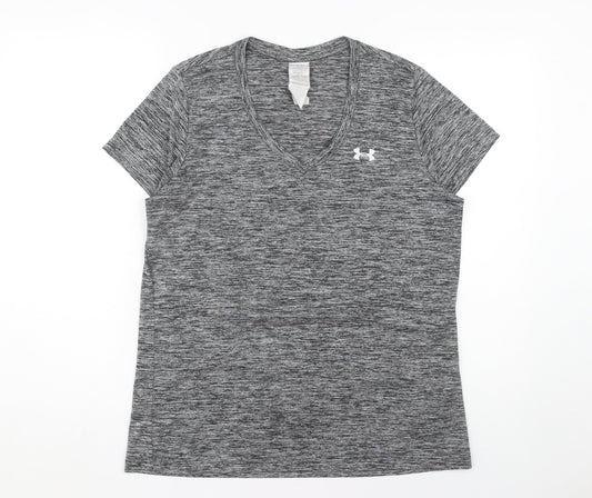 Under Armour Women's Grey T-Shirt - Size L