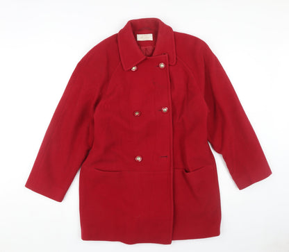 Womens UK Size 12 Eastex Red Basic Coat