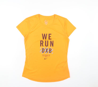 Nike Women's Orange Running T-Shirt S