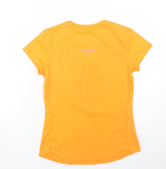 Nike Women's Orange Running T-Shirt S