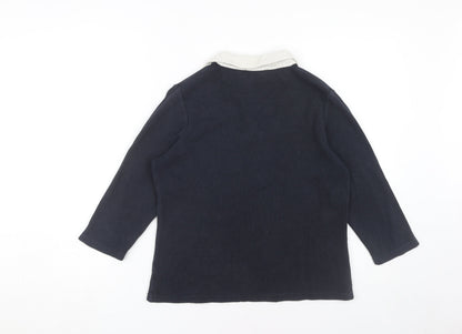 Unisex Adults UK Size M Viyella Blue Basic Polo