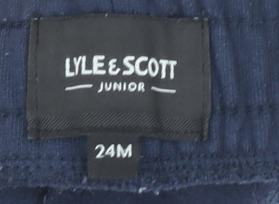 Lyle & Scott Boys Blue Joggers, 2 Years, Cotton Blend