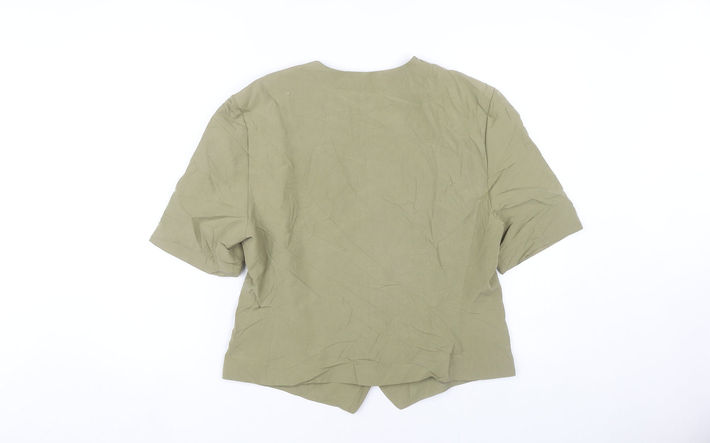 Jacques Vert Women's Green Short Sleeve Blazer Size 14