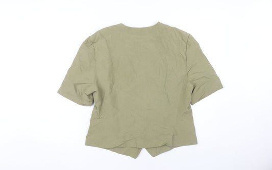 Jacques Vert Women's Green Short Sleeve Blazer Size 14