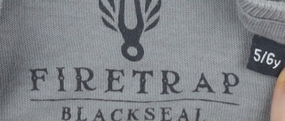 Firetrap Boys Grey Graphic Print T-Shirt 5-6 Years