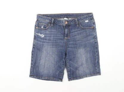 JCP Women's Blue Bermuda Shorts, Size 4, Casual Comfort