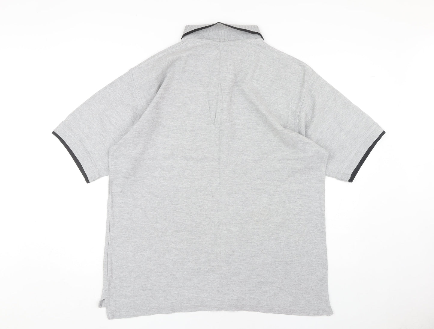 Pacific Blue Men's Grey Polo, L, Casual Short Sleeve