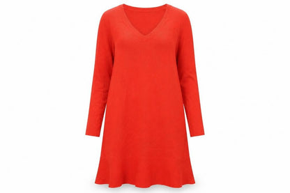 ASOS Women's Red Long Sleeve Knit Dress Size 12