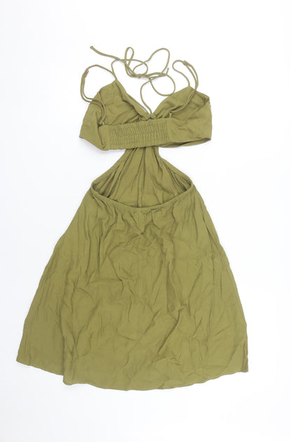 H&M Women's Green Sleeveless Dress, Size S
