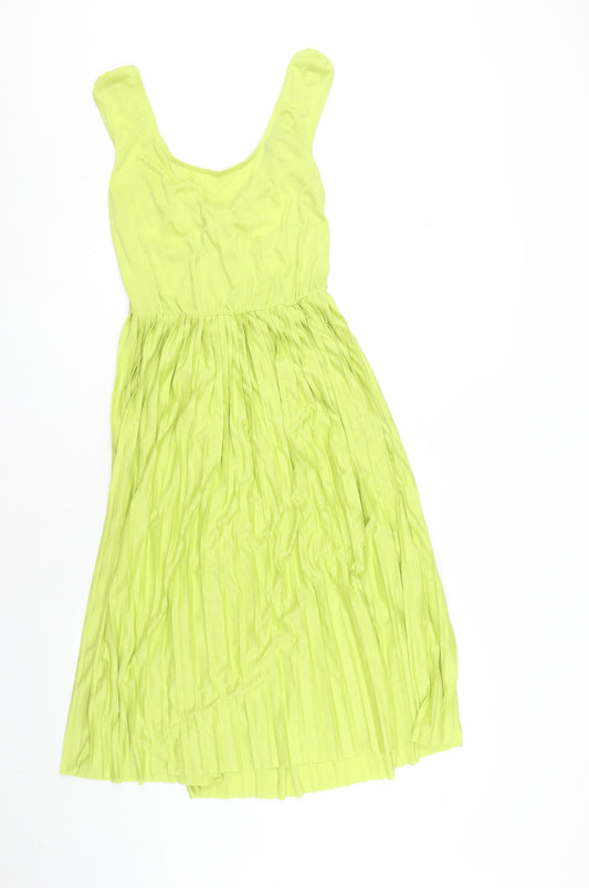 Marks and Spencer Women's Green Dress, Size 8, Sleeveless