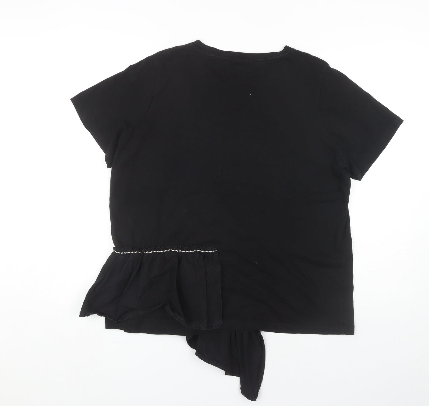 Womens UK Size 16 River Island Black Basic T-Shirt