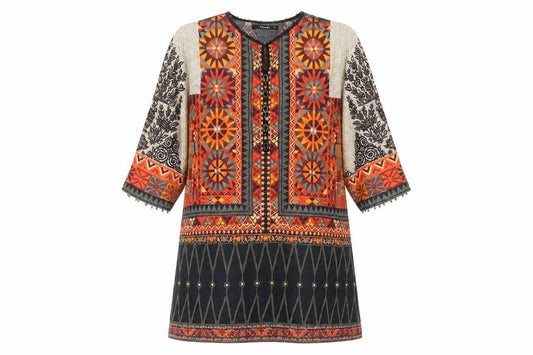 Khaadi Women's Multicoloured Geometric Dress Size 10