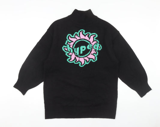 Womens UK Size XS H&M Black Pullover Jumper