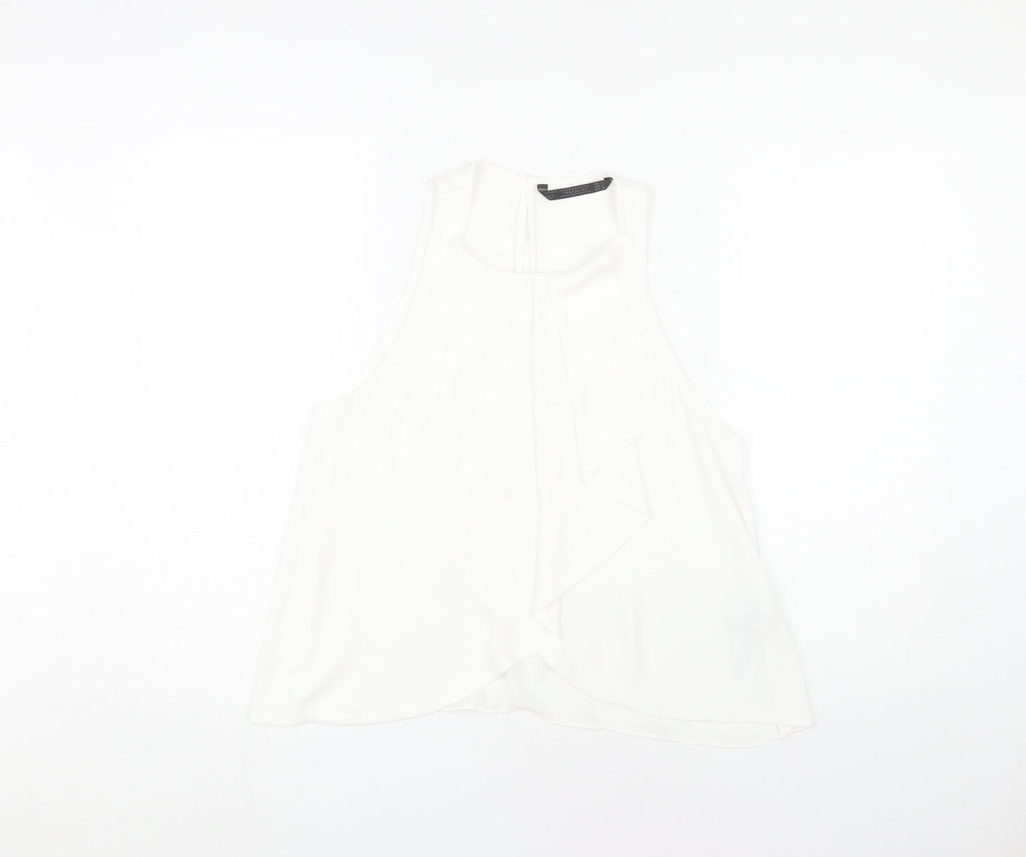 Womens UK Size S Zara White Basic Blouse