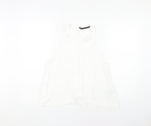 Womens UK Size S Zara White Basic Blouse