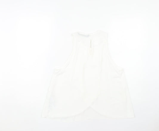 Womens UK Size S Zara White Basic Blouse
