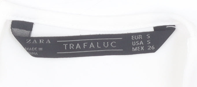 Womens UK Size S Zara White Basic Blouse