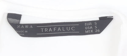 Womens UK Size S Zara White Basic Blouse