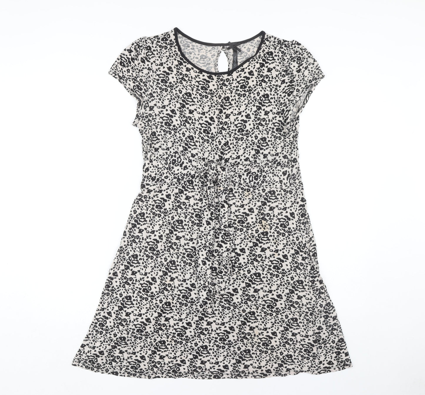 Next Ladies Grey Animal Print Dress Size 14