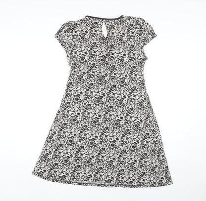 Next Ladies Grey Animal Print Dress Size 14