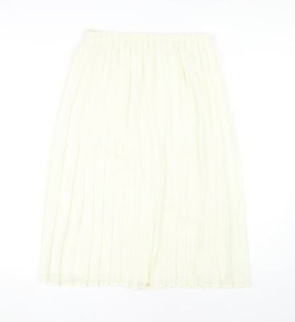 Marks and Spencer Women's Ivory Pleated Midi Skirt