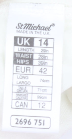 Marks and Spencer Women's Ivory Pleated Midi Skirt