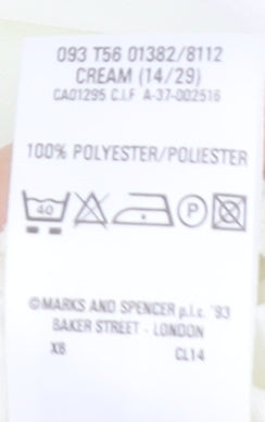 Marks and Spencer Women's Ivory Pleated Midi Skirt