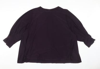 Womens UK Size 26/28 Roman Purple Basic Blouse