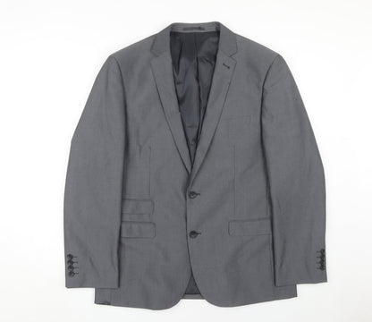 Mens UK Size 42 Fellini Regular Grey Suit Jacket
