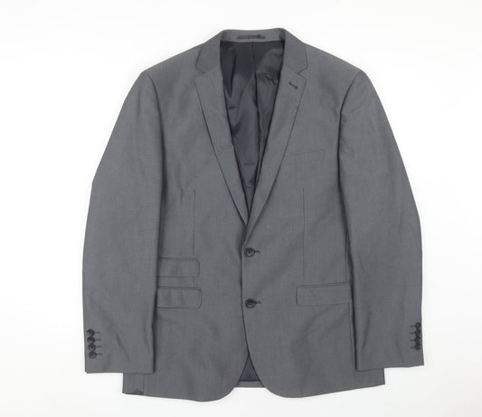 Mens UK Size 42 Fellini Regular Grey Suit Jacket