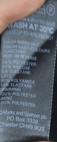 Marks and Spencer Women's Black Floral Lace Pencil Skirt Size 12