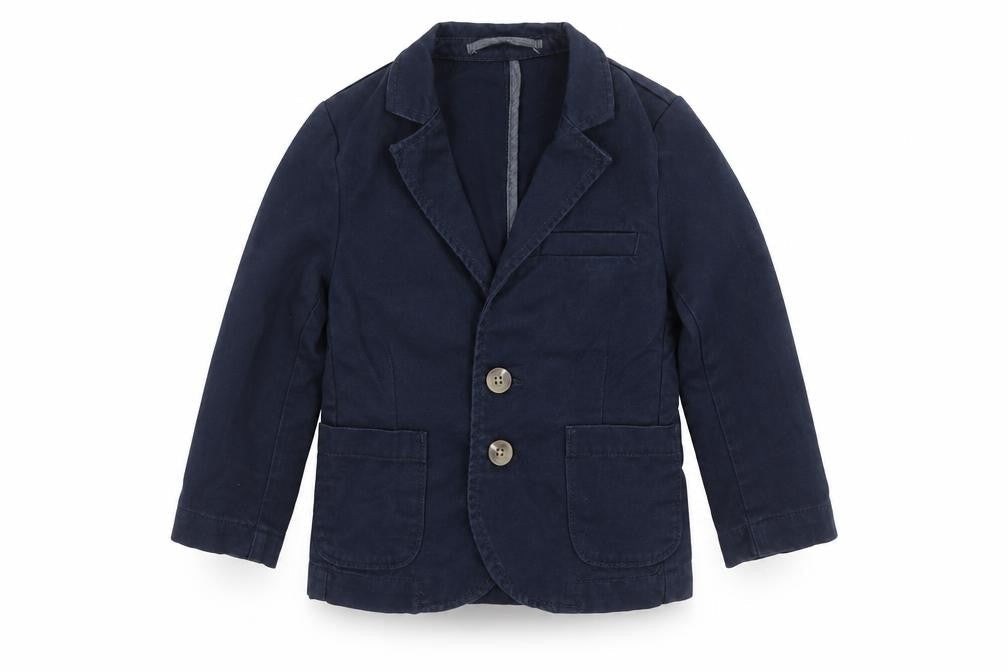 Front view of Next boys’ blue cotton blazer 3 years