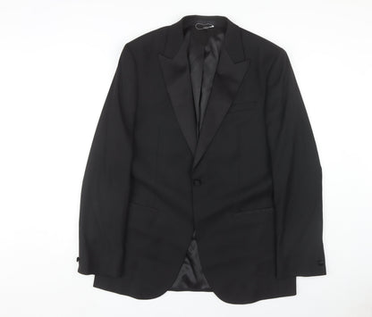 Mens UK Size 40 Marks and Spencer Regular Black Suit Tuxedo